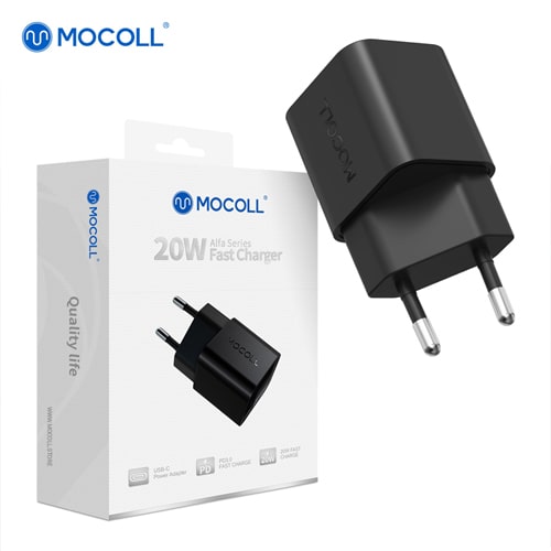 Сетевое зарядное устройство MOCOLL 20W Fast Charge Type-C Black