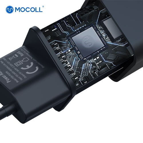 Сетевое зарядное устройство MOCOLL 20W Fast Charge Type-C Black