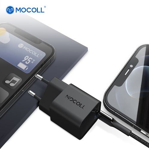 Сетевое зарядное устройство MOCOLL 20W Fast Charge Type-C Black