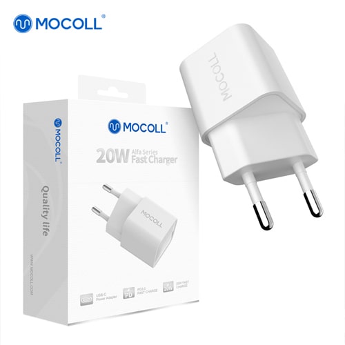 Сетевое зарядное устройство MOCOLL 20W Fast Charge Type-C White