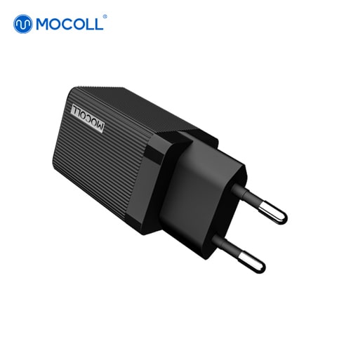 Сетевое зарядное устройство MOCOLL 30W Fast Charge Type-C/Type-A Black