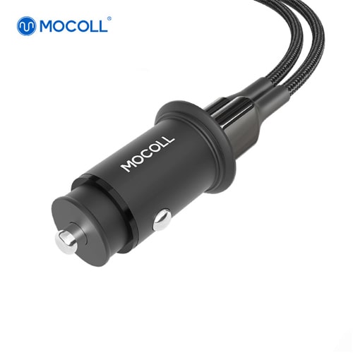 Автомобильное зарядное устройство MOCOLL 30W Type-C/Type-A Black
