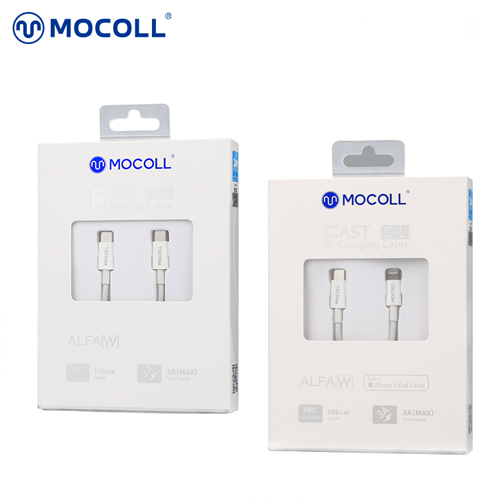 Кабель MOCOLL Type-C to Type-C White