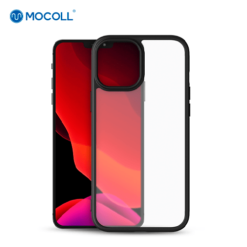 Прозрачный  чехол с черными гранями для iPhone 12/12 Pro