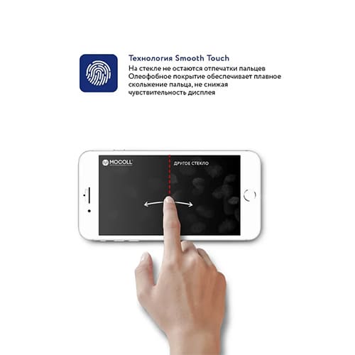 Защитное стекло 3D MOCOLL BLACK  DIAMOND для iPhone 7/8 белый
