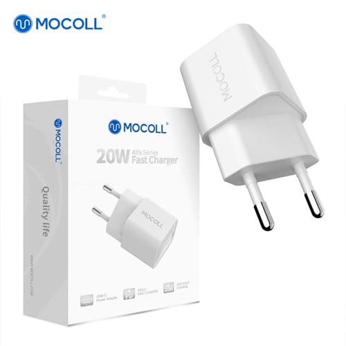 Сетевое зарядное устройство MOCOLL 20W Fast Charge Type-C White