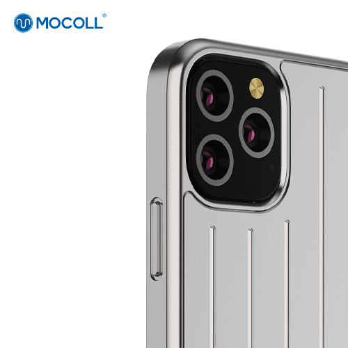 Серебристый металлический чехол для iPhone 12/12 Pro