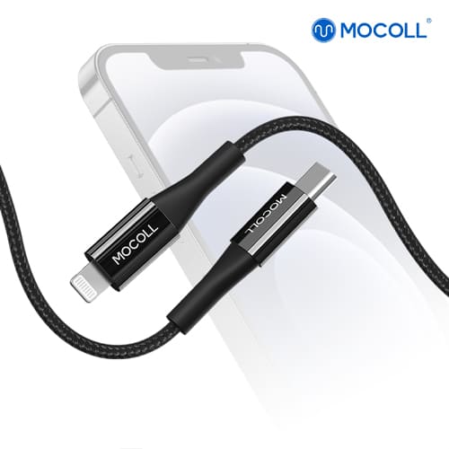 Дата-кабель MOCOLL Type-C  to Lightning Black