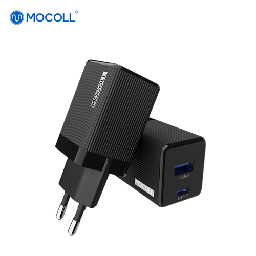 Зарядное устройство MOCOLL 30W Type-C/Type-A Black