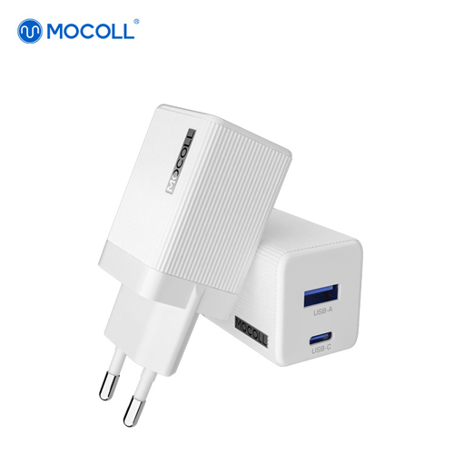 СЗУ MOCOLL 30W Type-C/Type-A White